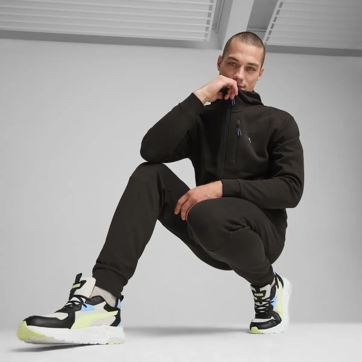 Puma OPEN ROAD Full-Zip Hoodie Siyah Erkek Sweatshirt