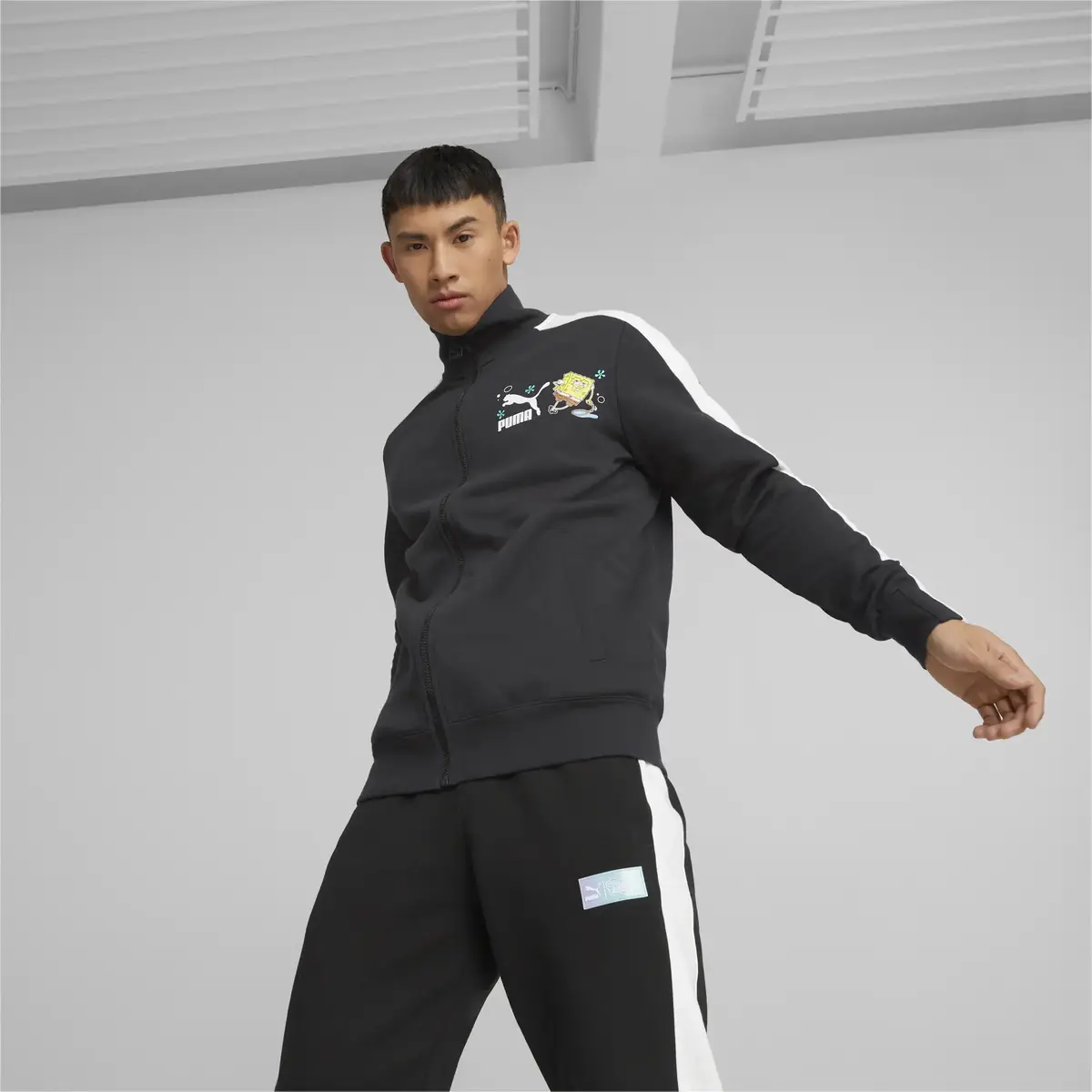 PUMA X SPONGEBOB T7 Jacket Siyah Erkek Ceket