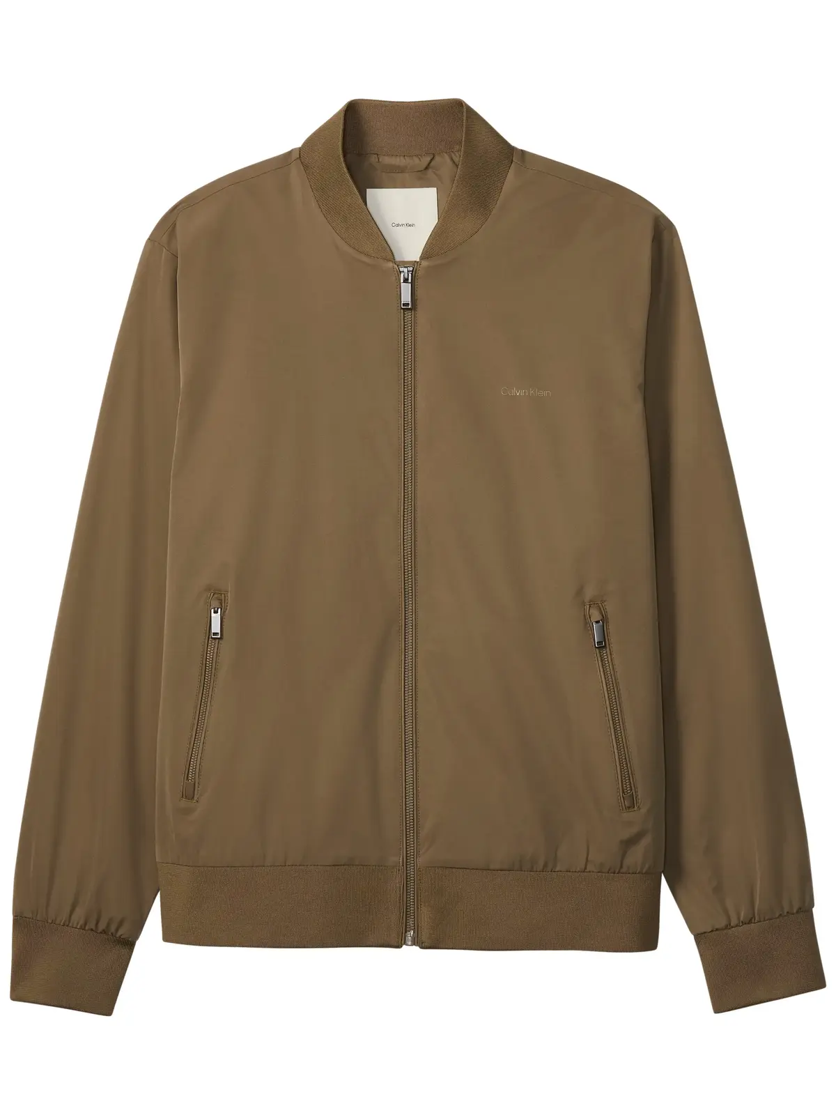 Calvin Klein LS MATTE BOMBER JACK Kahverengi Erkek Fermuarlı Ceket