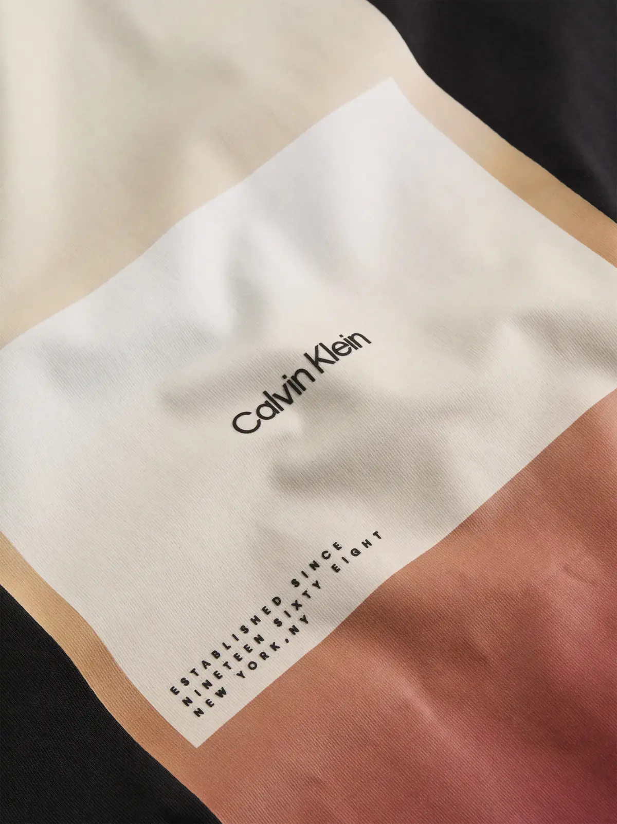 Calvin Klein OVERLAY PRINT T-SHIR, BEH Siyah Erkek T-Shirt & Polo