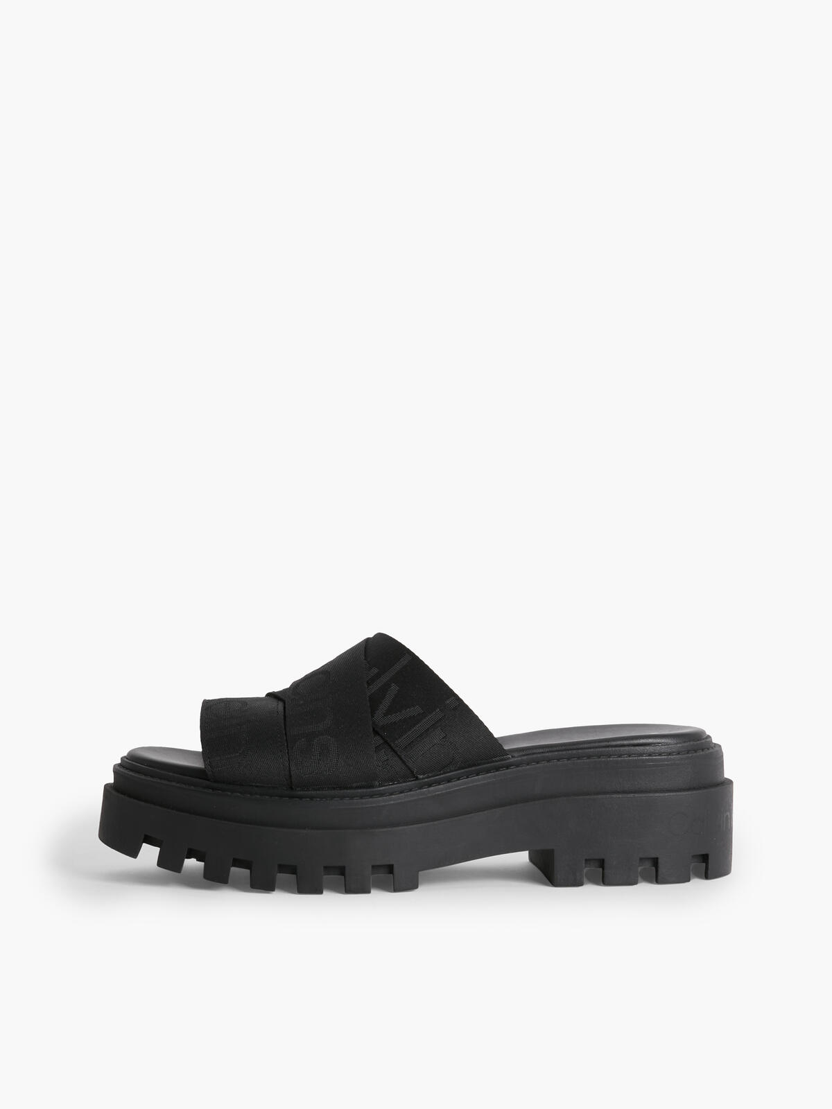 Calvin Klein TOOTHY COMBAT SANDAL Kadın Siyah Sandalet