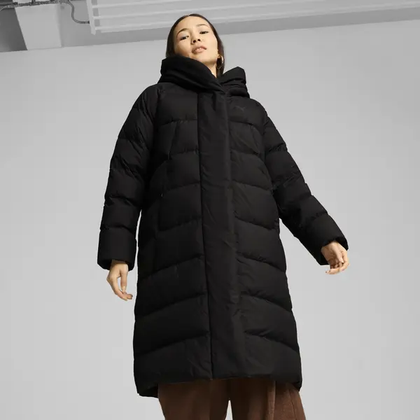 Puma Long down Coat Siyah Kadın Kaz Tüyü Mont