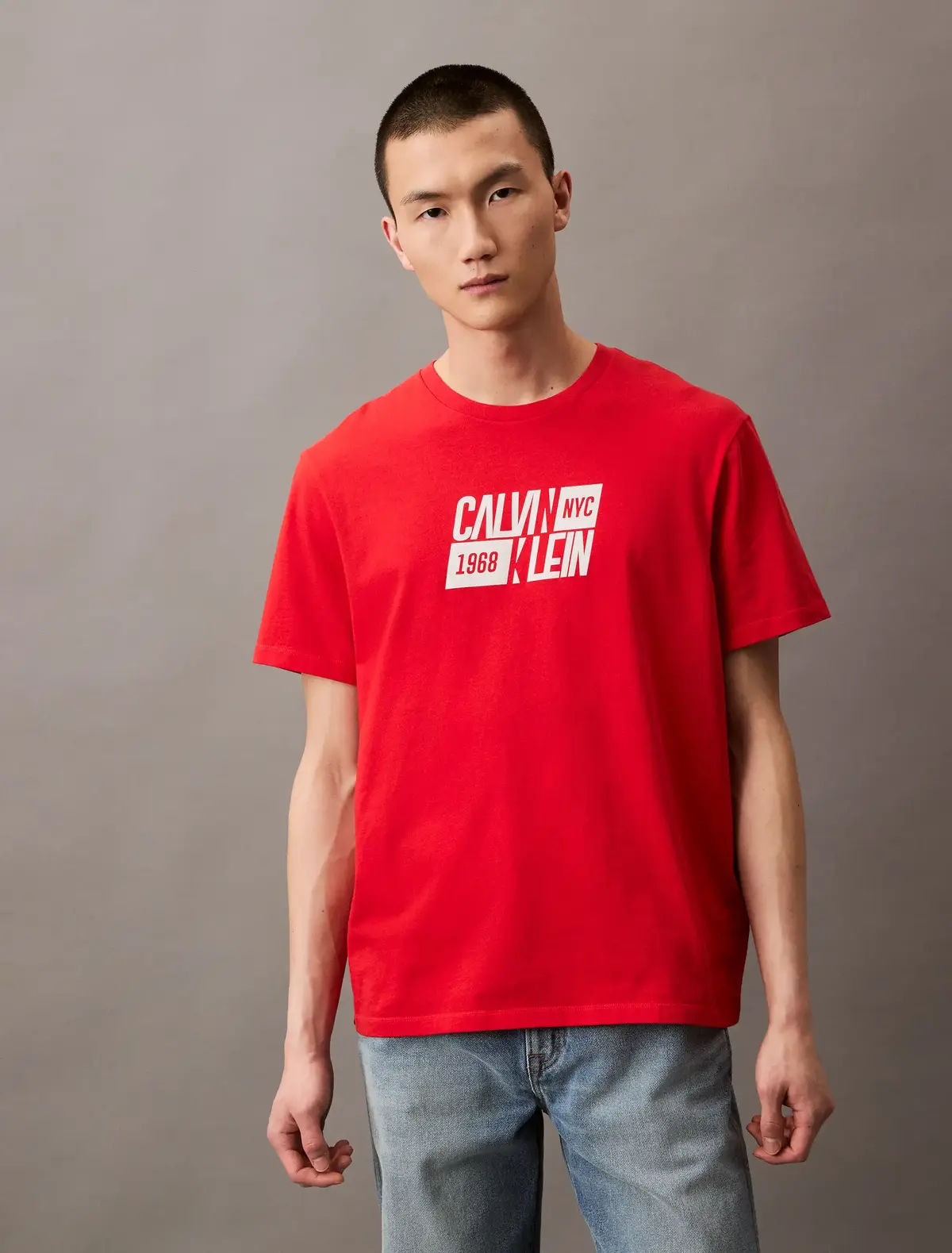 Calvin Klein SS SPORT LOGO CLASSI, TNC Kırmızı Erkek T-Shirt & Polo