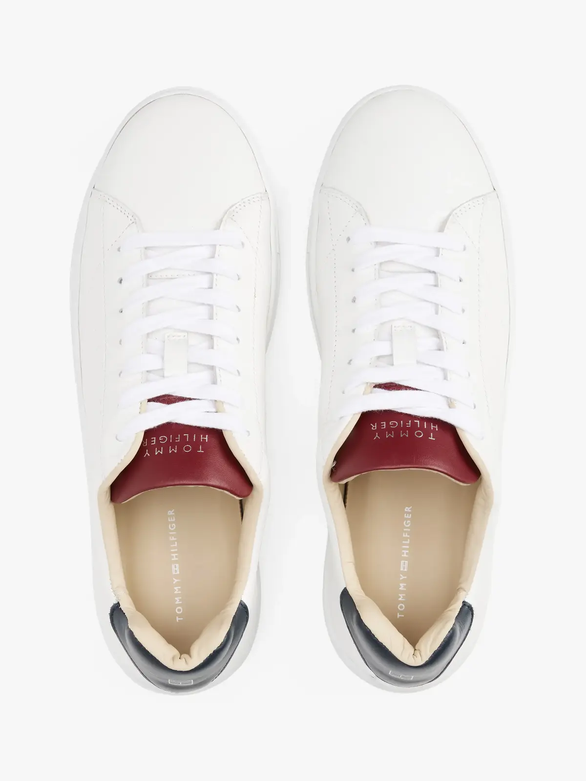 Tommy Hilfiger PREMIUM CUPSOLE LEAT, 0K5 Beyaz Erkek Spor Ayakkabı & Sneaker