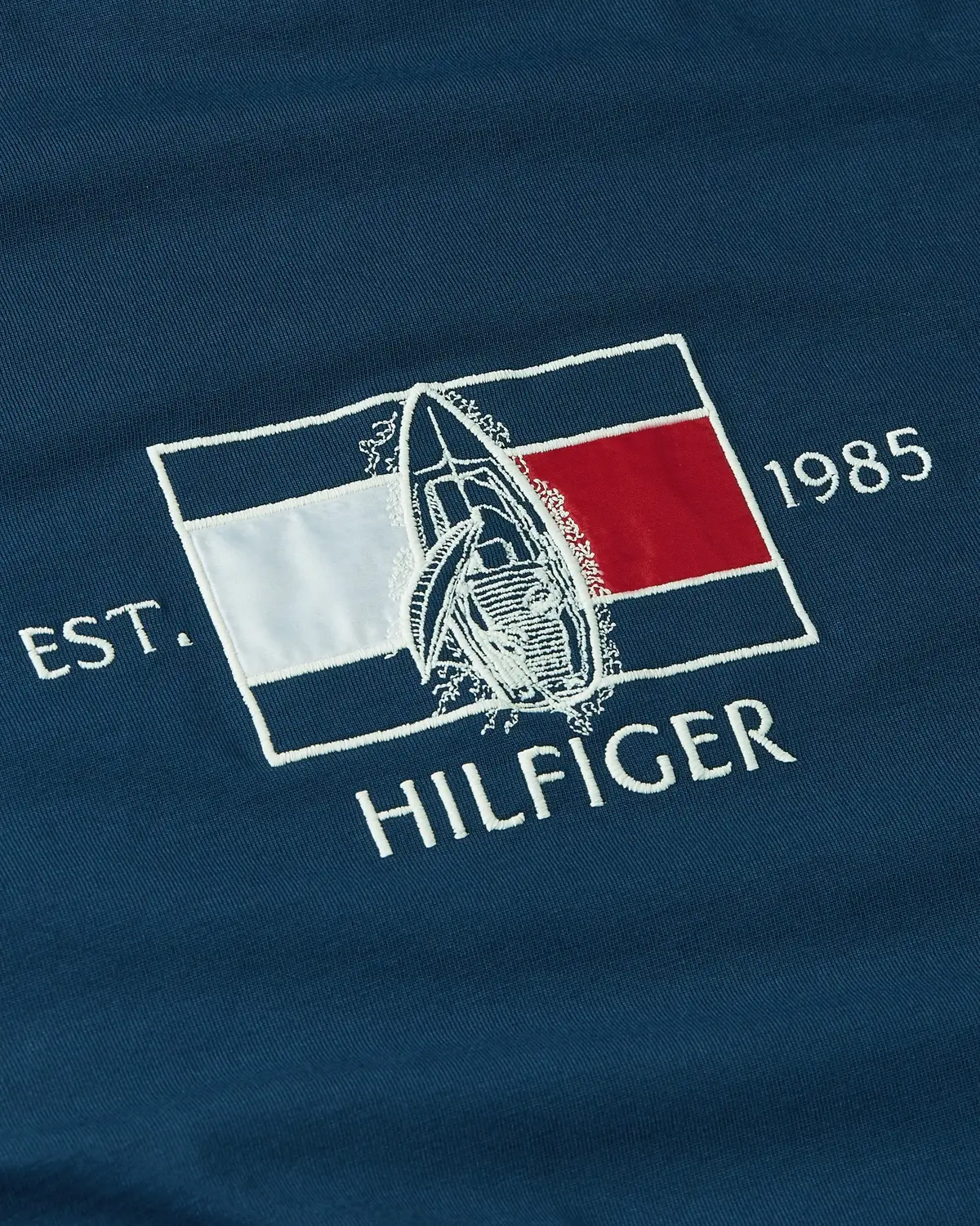 Tommy Hilfiger HILFIGER FLAG SAILIN, DAF Lacivert Erkek T-Shirt & Polo