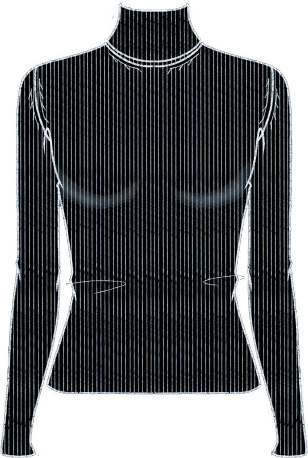 Calvin Klein WOVEN LABEL ROLL NECK Kadın Siyah Kazak