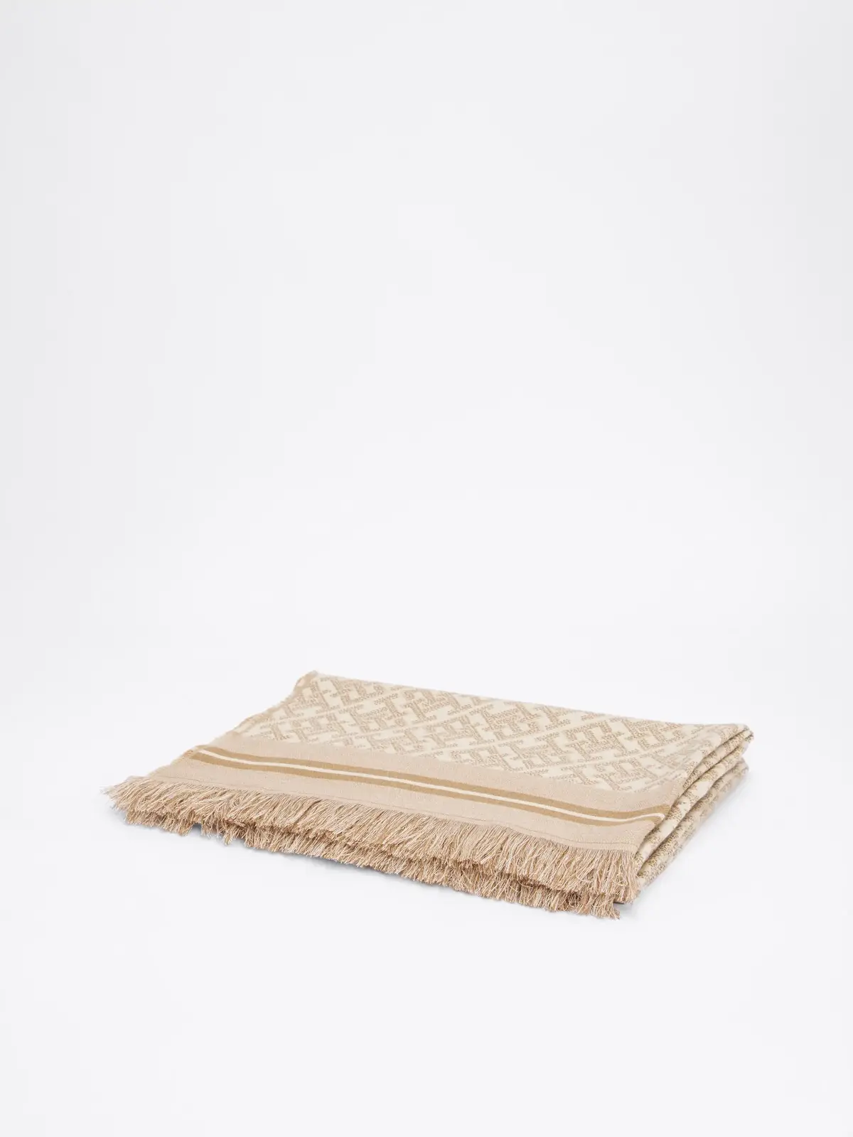 Tommy Hilfiger TH MONOPLAY JACQUARD, RBC Kahverengi Kadın Atkı