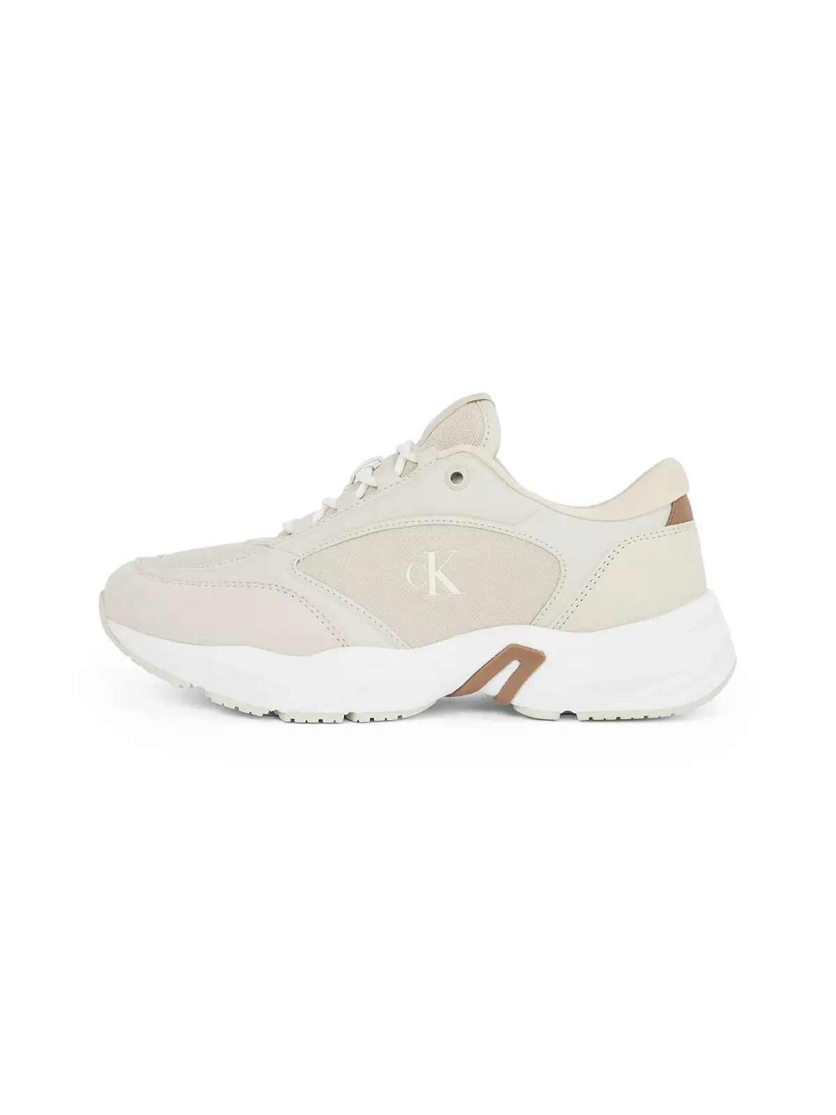 Calvin Klein RETRO TENNIS MG MIX, 0F8 Bej Kadın Spor Ayakkabı