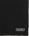 Calvin Klein PATCH CHUNKY RIB COTTON SCARF Siyah Erkek Atkı