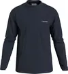 Calvin Klein MICRO LOGO LS MOCK N Erkek Antrasit T-Shirt