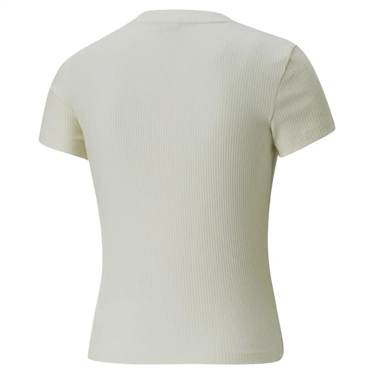 Puma Classics Ribbed Slim Tee Bej Kadın T-Shirt