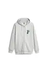 Puma SQUAD FZ Hoodie FL Açık Gri Erkek Hoodie