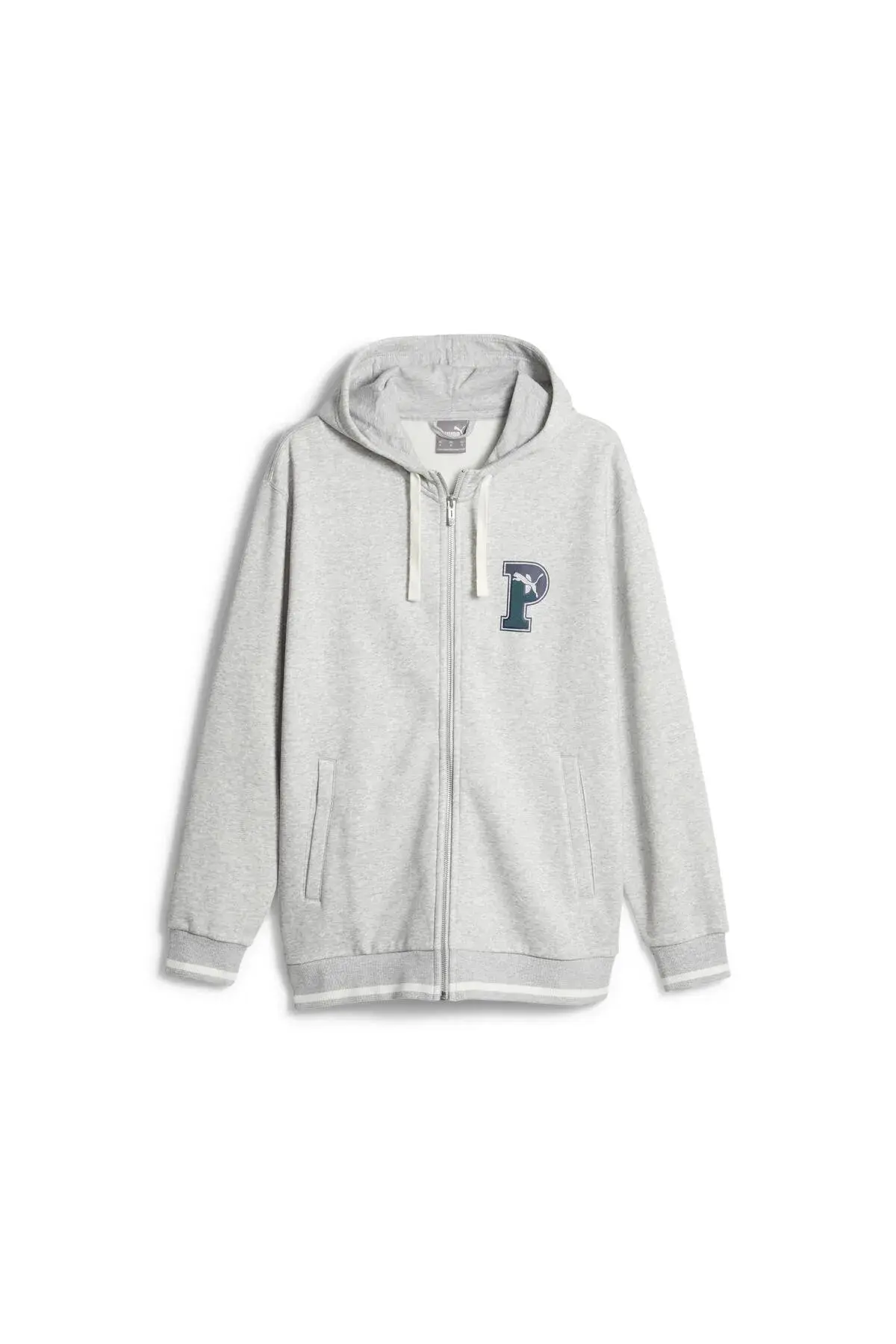 Puma SQUAD FZ Hoodie FL Açık Gri Erkek Hoodie