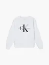 Calvin Klein CORE MONOLOGO SWEATS Kadın Beyaz Sweatshirt