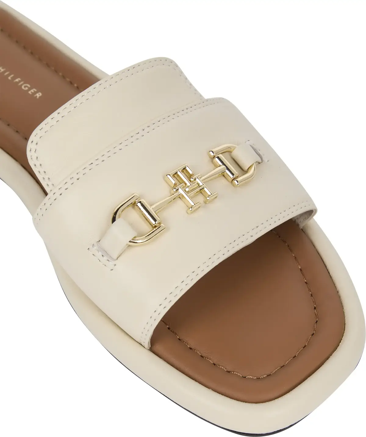 Tommy Hilfiger LEATHER HORSEBIT MUL, ACJ Krem Kadın Terlik