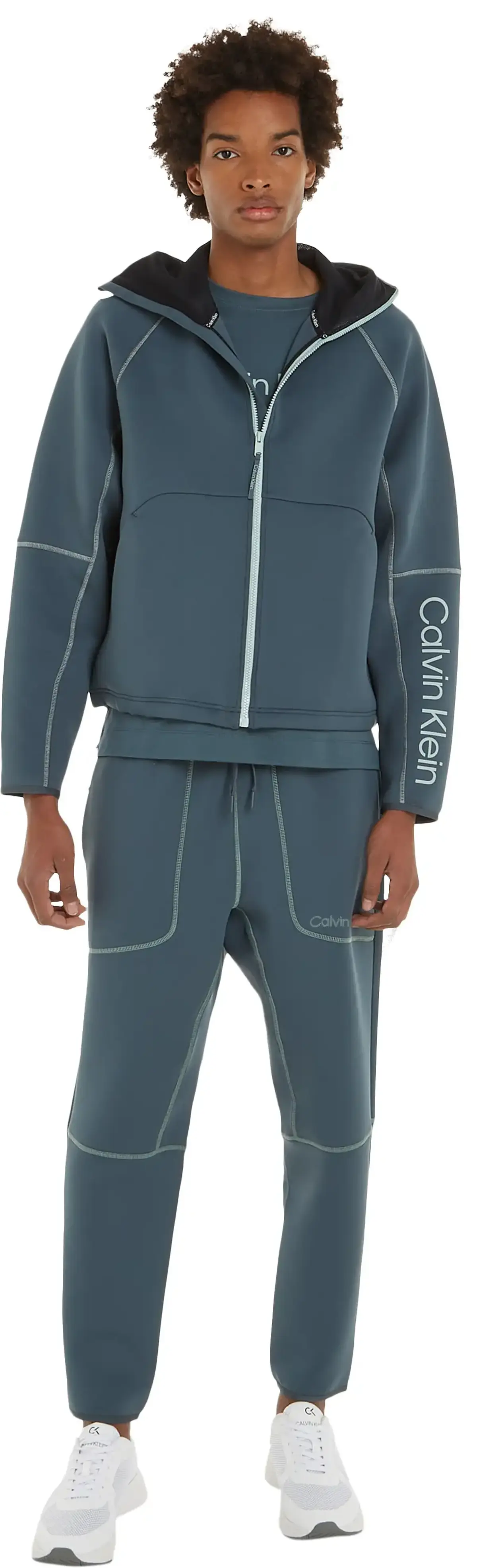 Calvin Klein PW - SWEAT HOODIE Erkek Mavi Kazak