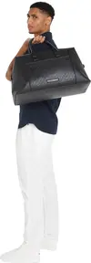 Tommy Hilfiger TH MONOGRAM DUFFLE, BDS Siyah Erkek Çanta