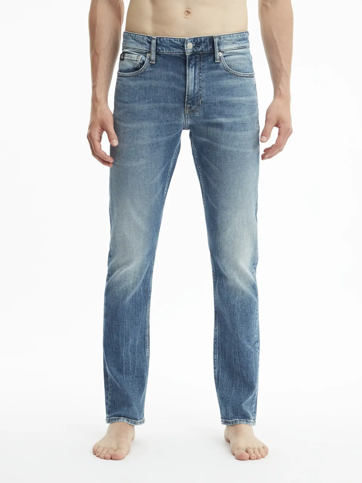 Calvin Klein SLIM Erkek Mavi Kot Pantolon