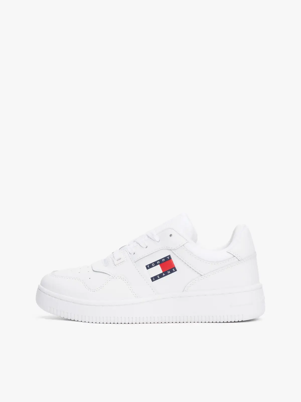 Tommy Hilfiger TJW RETRO BASKET ESS, YBS Beyaz Kadın Spor Ayakkabı & Sneaker