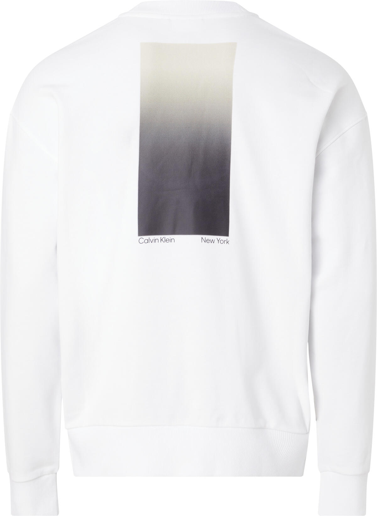 Calvin Klein OMBRE PRINT SWEATSHI Erkek Beyaz Sweatshirt