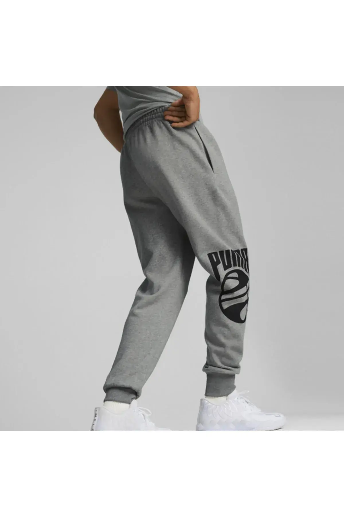Puma Posterize Sweat Pant Gri Erkek Basketbol Eşofman Altı