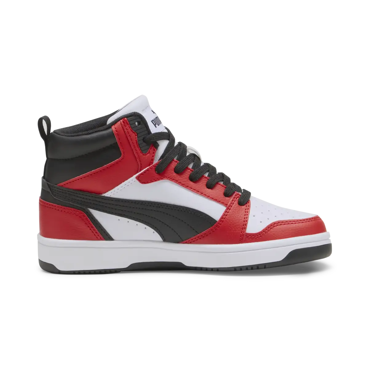 Puma Rebound V6 Mid Jr Kırmızı Sİyah Genç Spor Ayakkabı