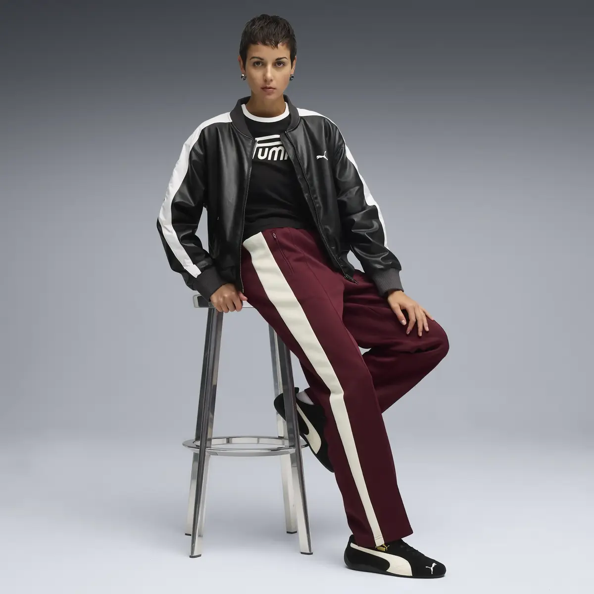 Puma T7 Pants Bordo Unisex Eşofman Altı