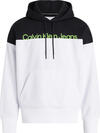 Calvin Klein INSTITUTIONAL COLORB Erkek Beyaz Hoodie