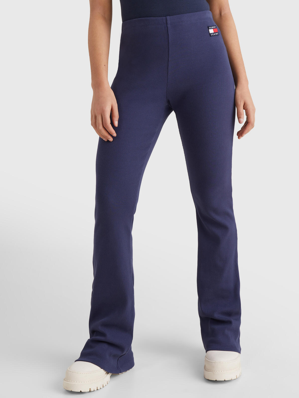 Tommy Hilfiger TJW RIB BADGE FLARE Kadın Antrasit Tayt