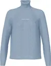 Calvin Klein MONOGRAM EMBROIDERY Kadın Mavi Kazak