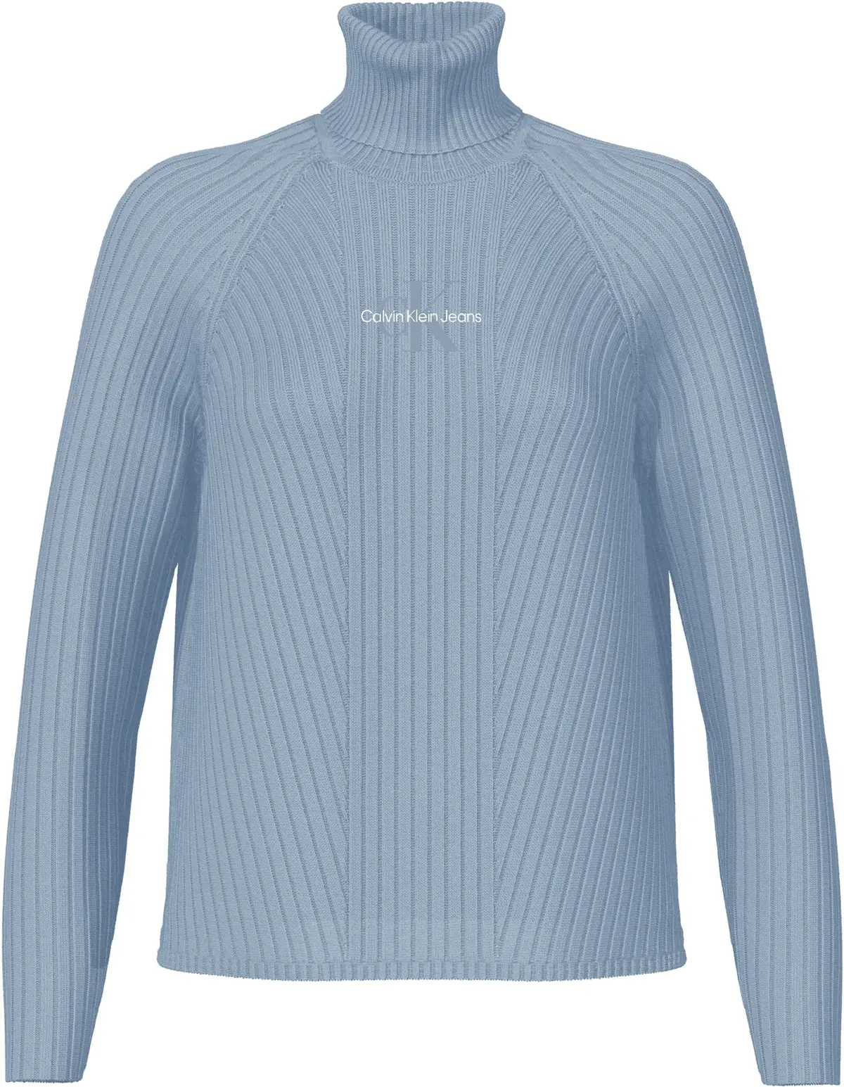 Calvin Klein MONOGRAM EMBROIDERY Kadın Mavi Kazak