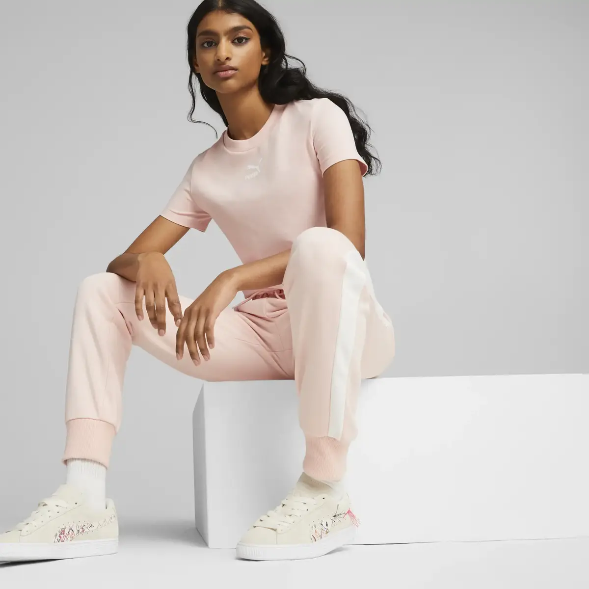 Puma Iconic T7 Track Pants Pembe Kadın Eşofman Altı