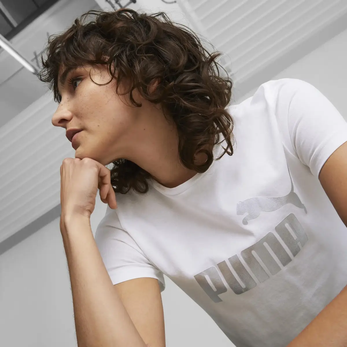Puma Ess + Metallic Logo T-Shirt