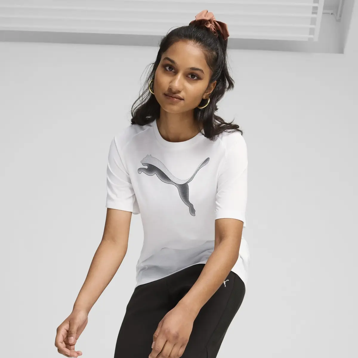Puma EVOSTRIPE Tee Beyaz Kadın T-Shirt