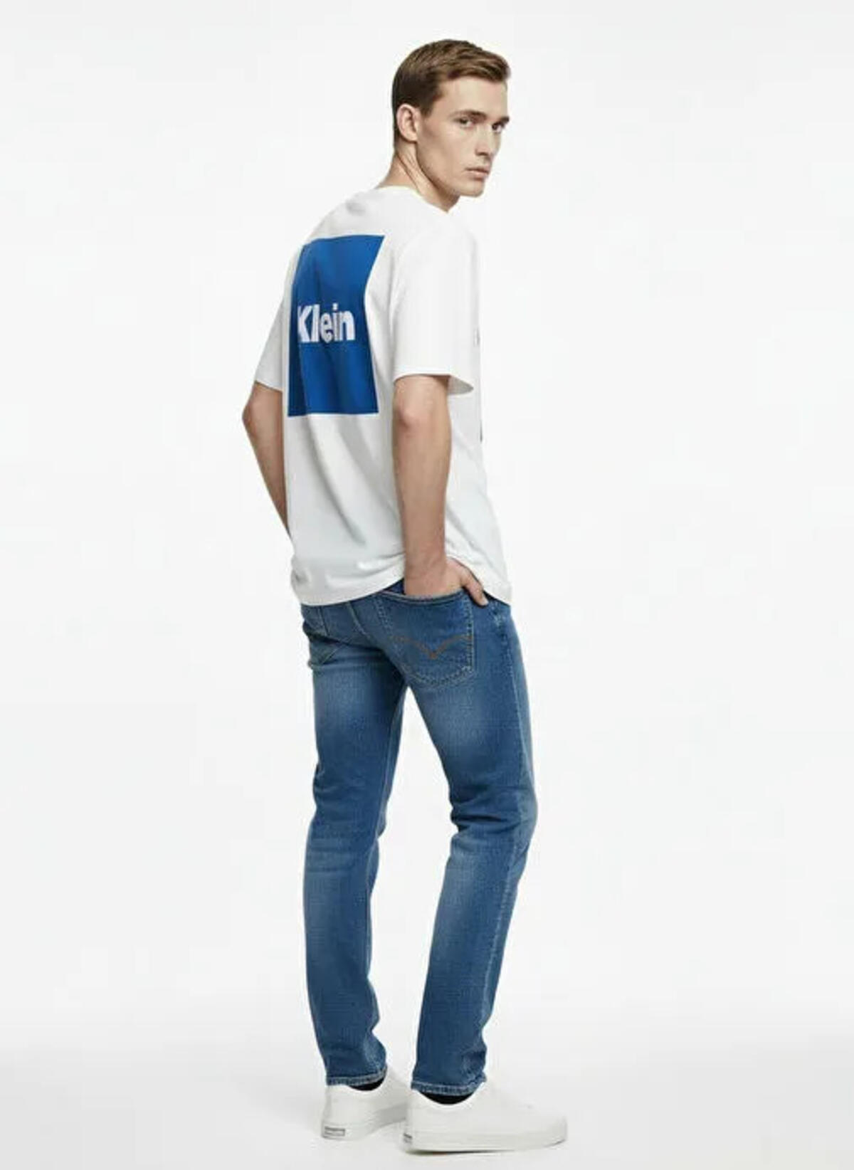 Calvin Klein SS 16S IO CALVIN BOX Beyaz Erkek T-Shirt