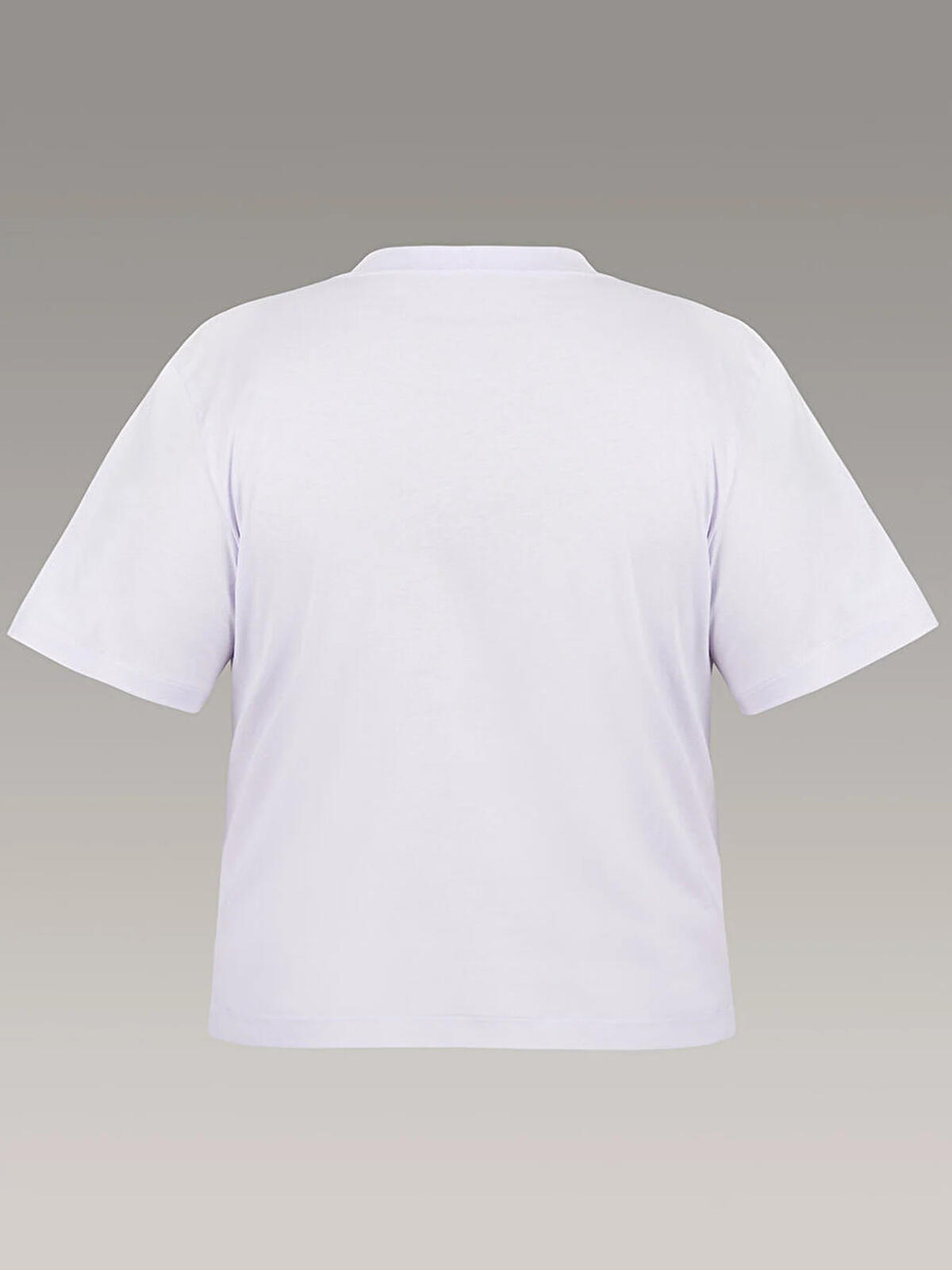 Calvin Klein SS BOXY SEASONAL MON, 3OQ, XXS Kadın Beyaz T-Shirt