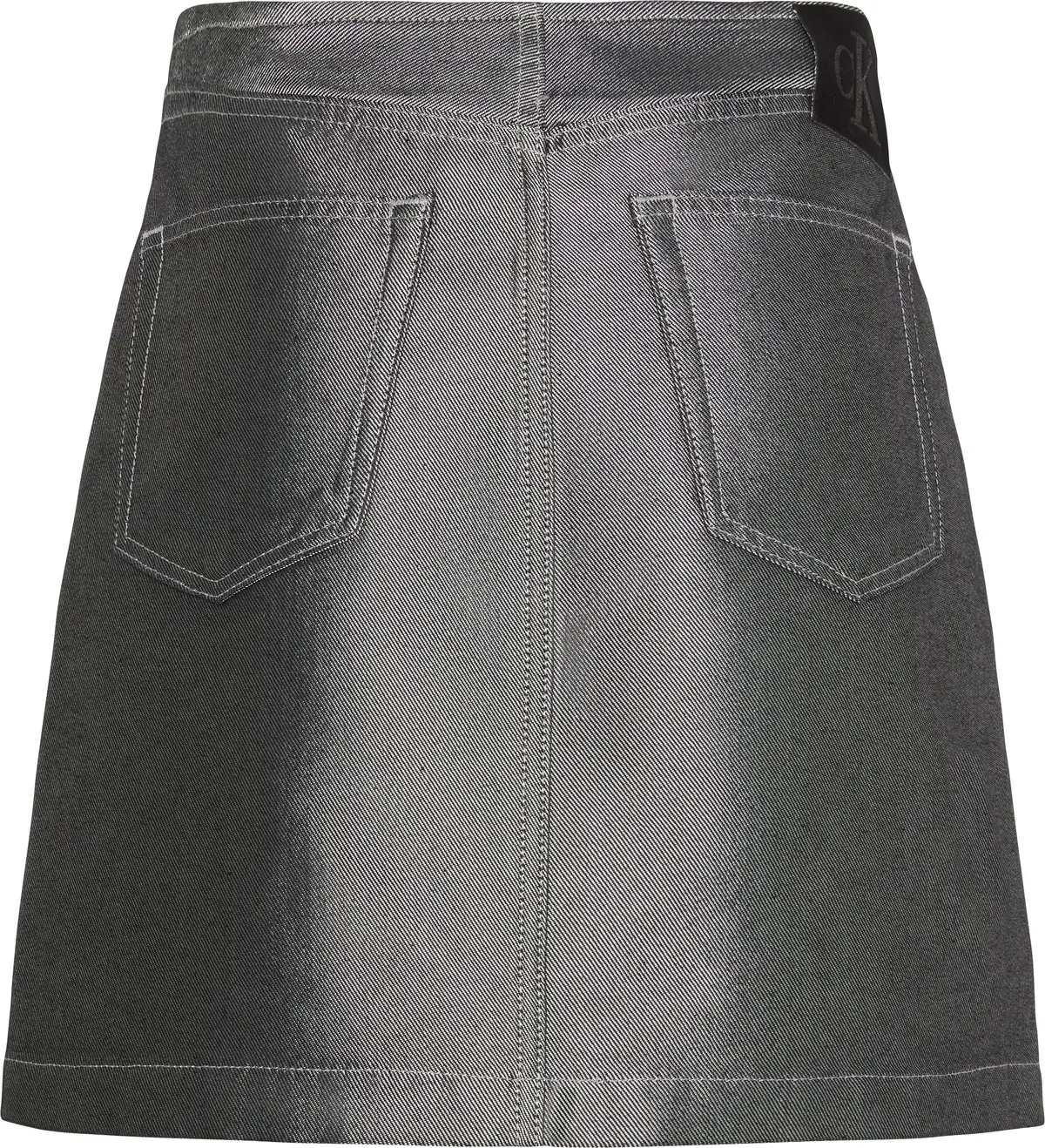 Calvin Klein A LINE SKIRT DENIM SHINE Kadın Siyah Etek