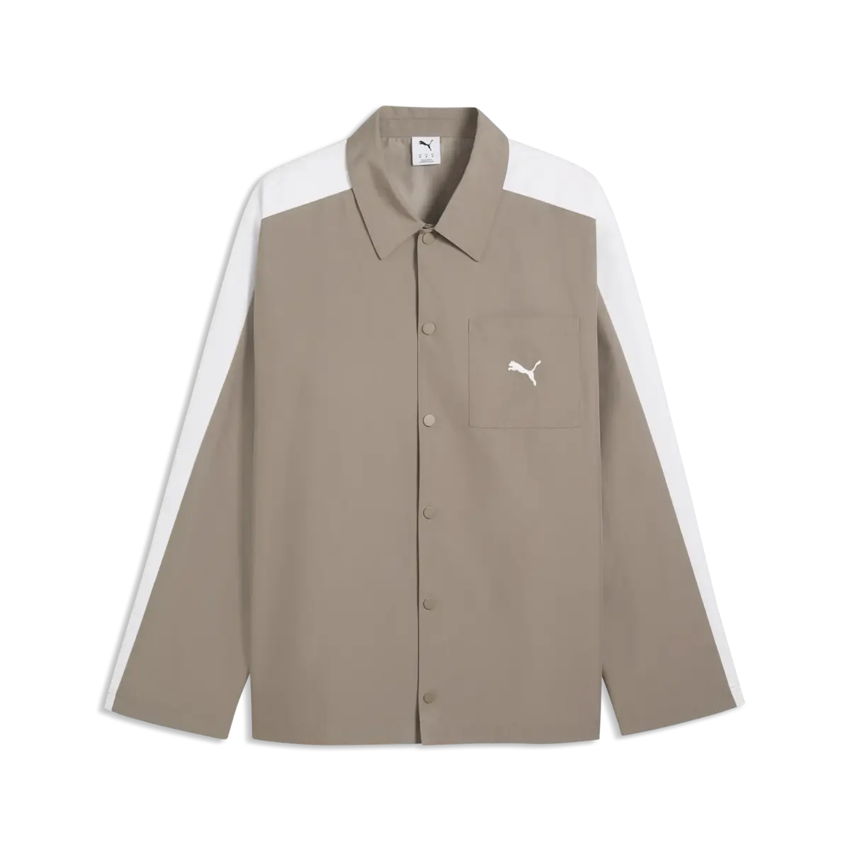 PUMA T7 Relaxed Woven Overshirt Bej Erkek Gömlek