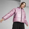 Puma Classics Shiny Padded Jacket Pembe Parlak Kadın Kapüşonlu Şişme Mont