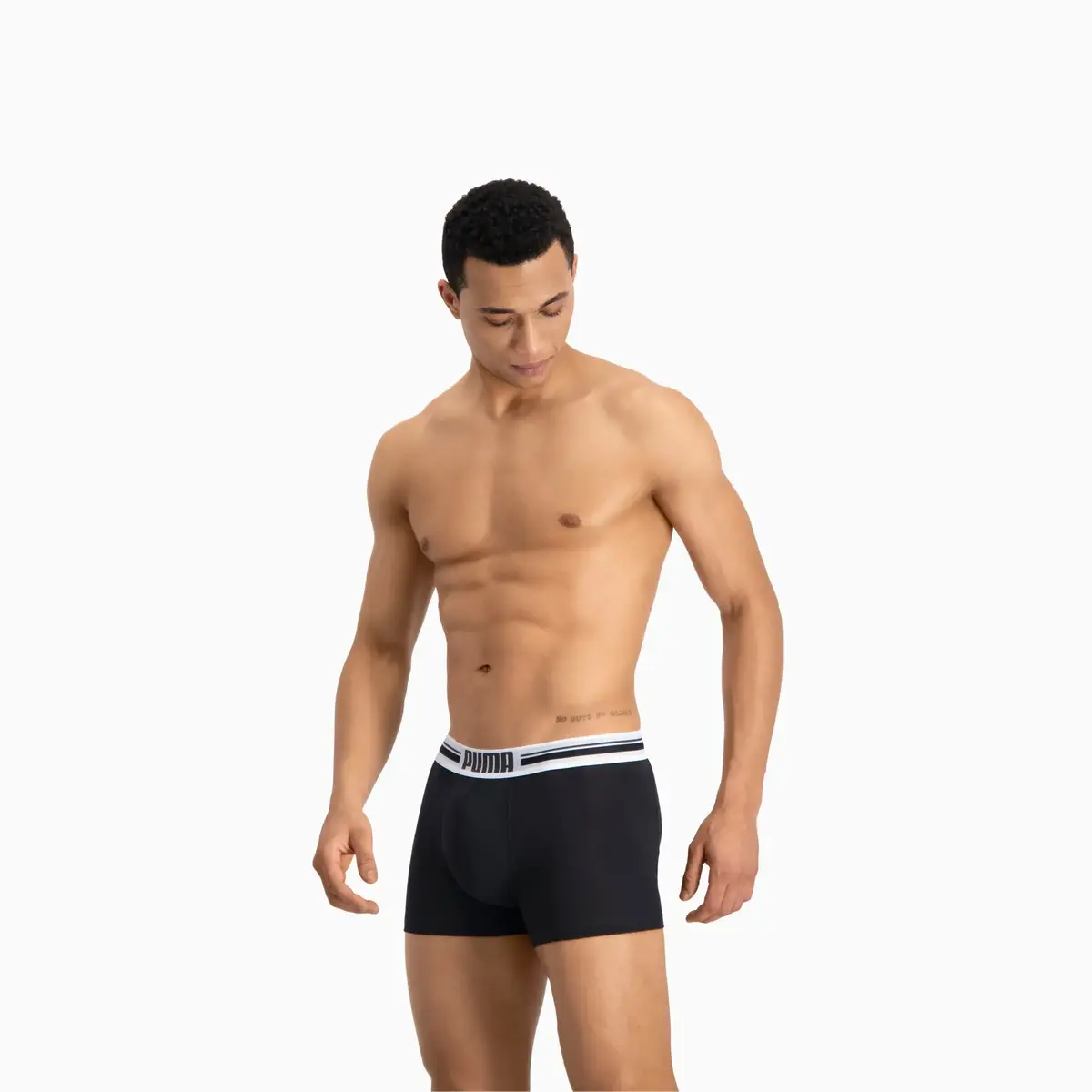 Puma PUMA PLACED LOGO BOXER 2P black Siyah Erkek 2'li Boxer