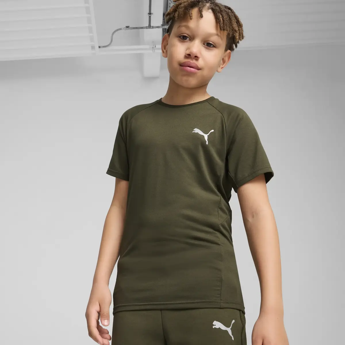 Puma EVOSTRIPE Tee Yeşil Erkek T-Shirt