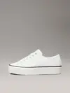 Calvin Klein BOLD VULC FLATF LOW, 01W Beyaz Kadın Spor Ayakkabı & Sneaker
