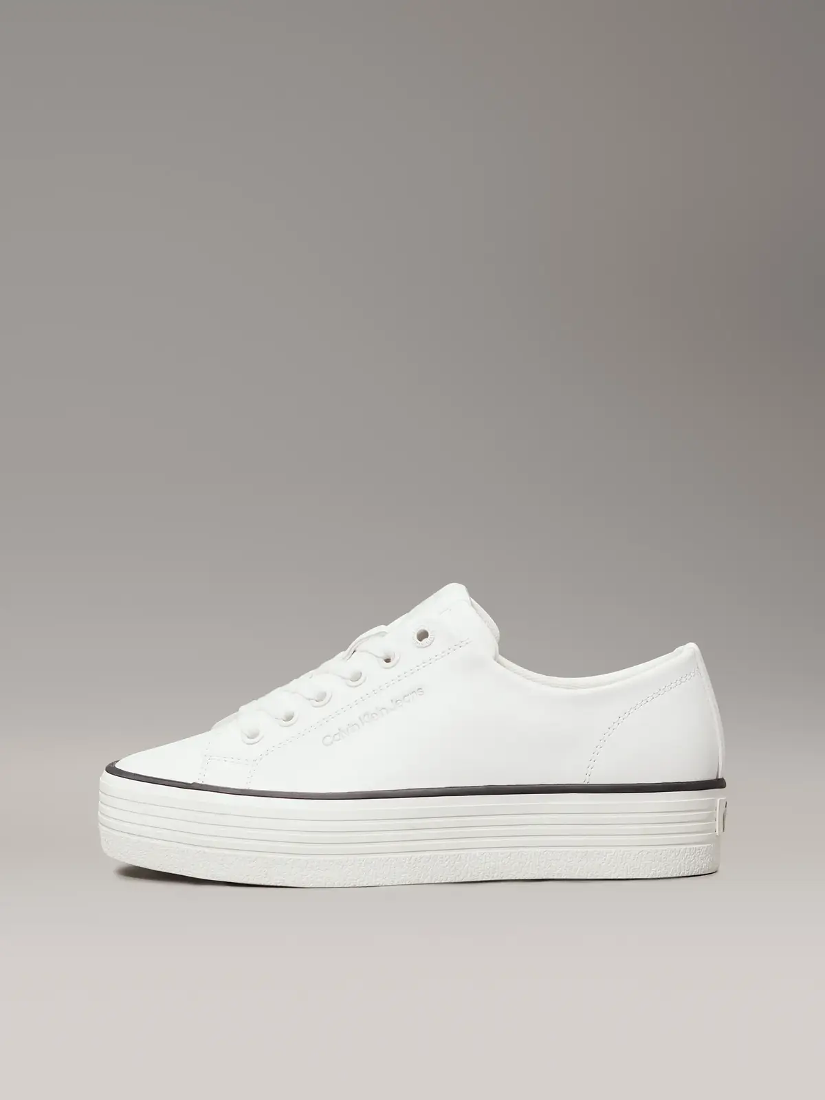 Calvin Klein BOLD VULC FLATF LOW, 01W Beyaz Kadın Spor Ayakkabı & Sneaker
