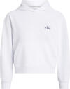 Calvin Klein WOVEN LABEL HOODIE Kadın Beyaz Hoodie