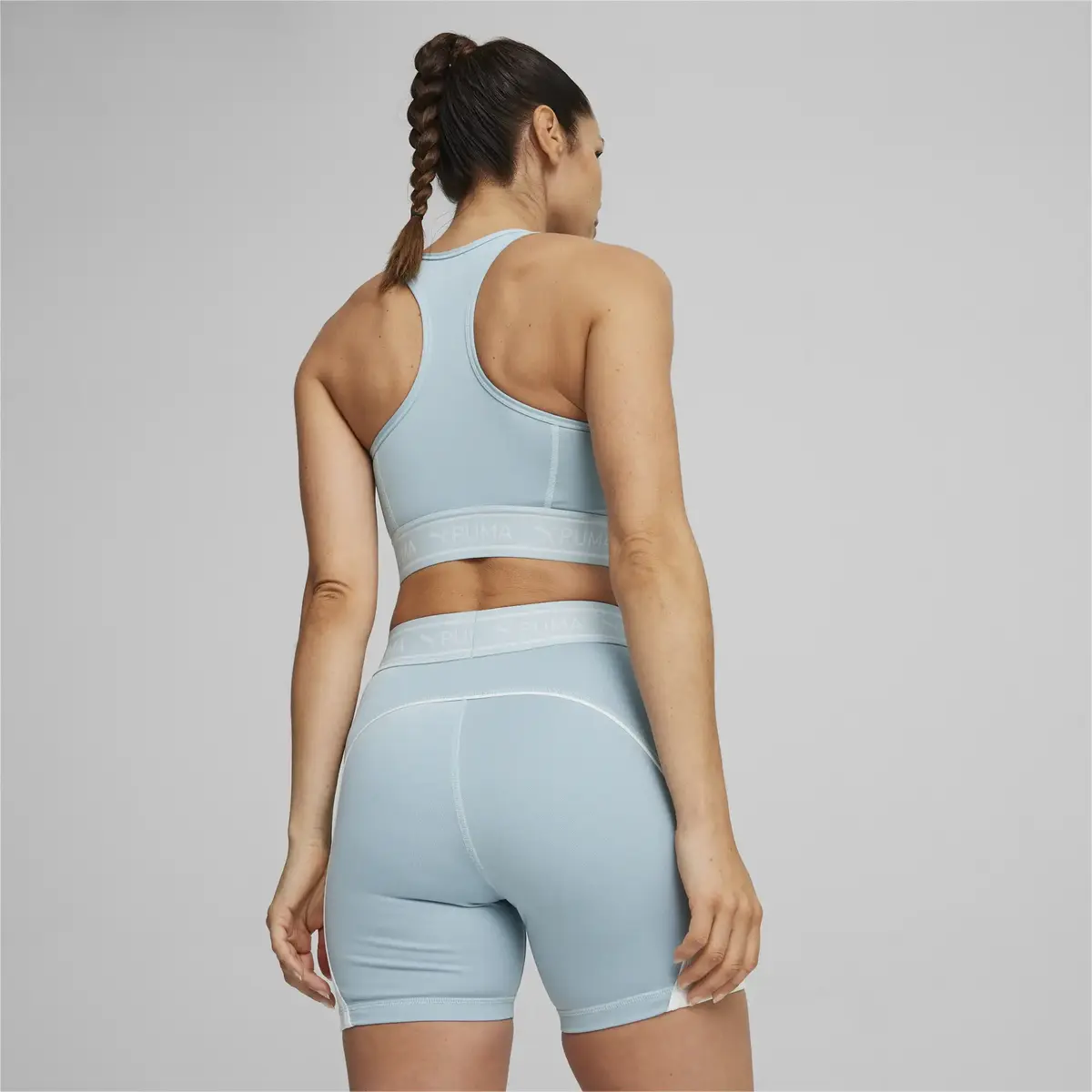 Puma 4KEEPS ELASTIC BRA - P Açık Mavi Kadın Spor Sütyeni/Bra