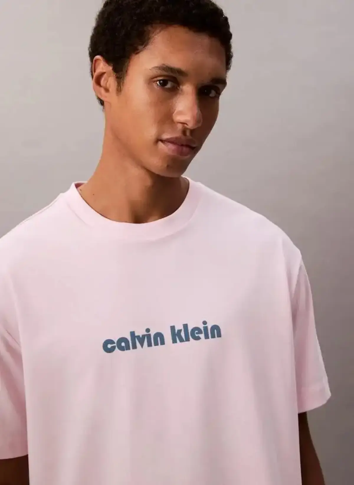 Calvin Klein SS COOLING JERSEY RLXD LOGO TEE Pembe Erkek Tişört
