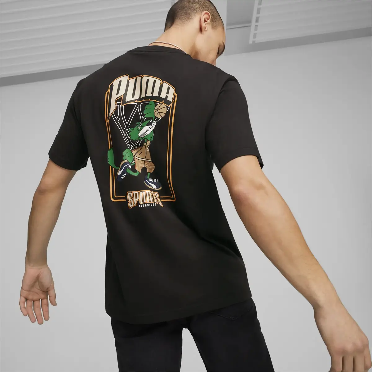 Puma TEAM FOR THE FANBASE Graphic Tee Siyah Erkek T-Shirt