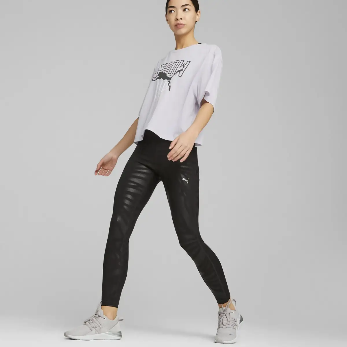 Puma WOMENS GRAPHIC BOXY CROP TEE Spring Lavender Kadın Tank / Kolsuz Üst