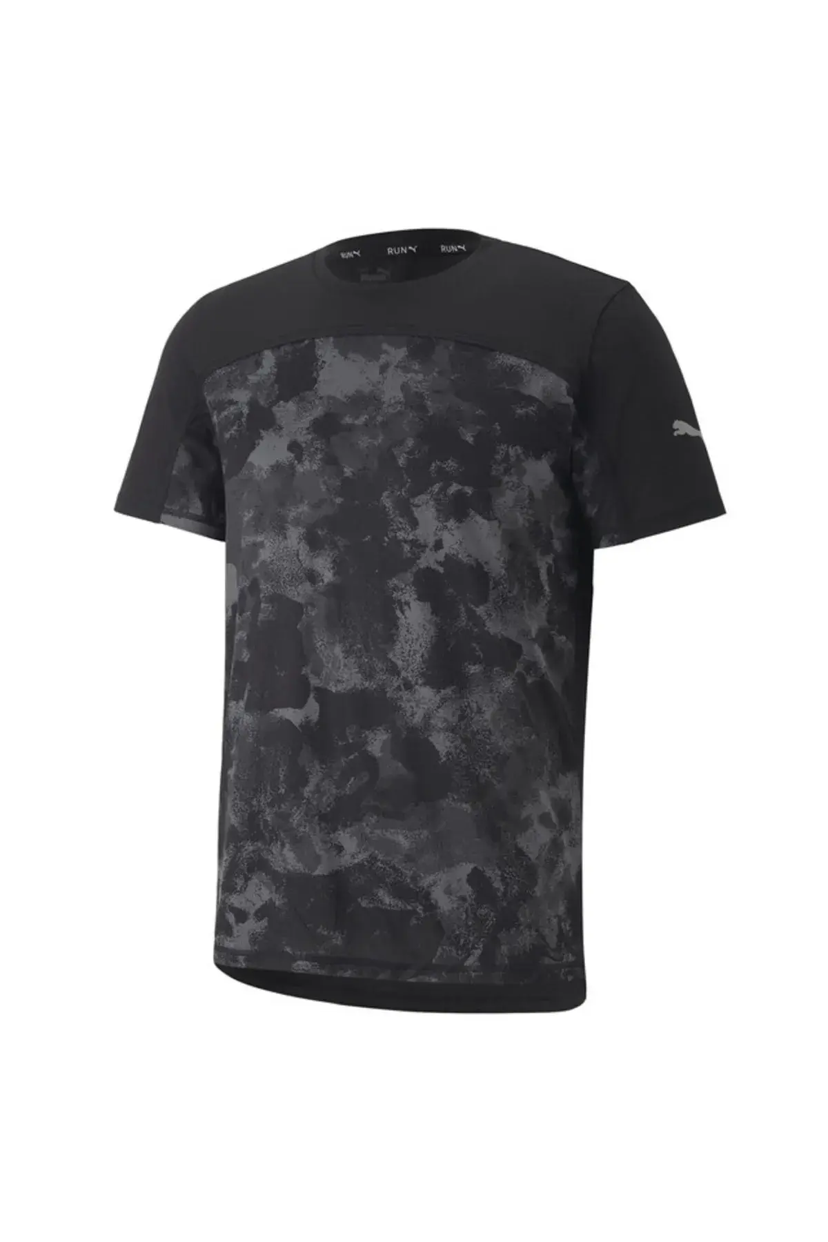 Puma Run Aop Graphıc Ss Tee M Siyah Erkek Koşu Ve Performans T-Shirt