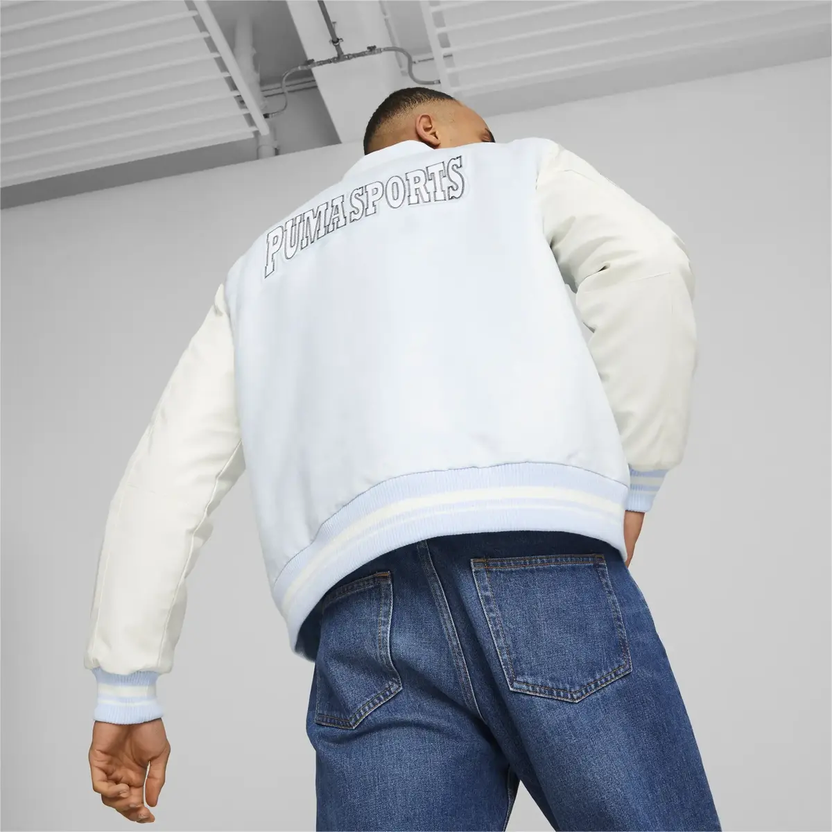 PUMA TEAM Varsity Jacket Mavi Erkek Ceket